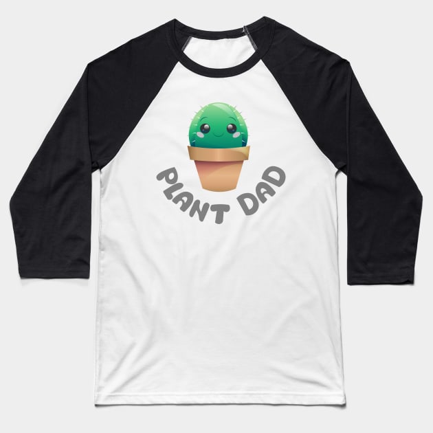 Plant Dad Cactus Baseball T-Shirt by spookpuke